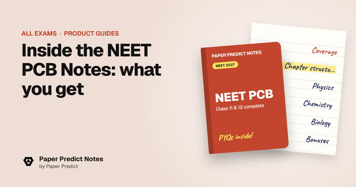 Inside the NEET PCB Notes: what you get — Paper Predict Notes
