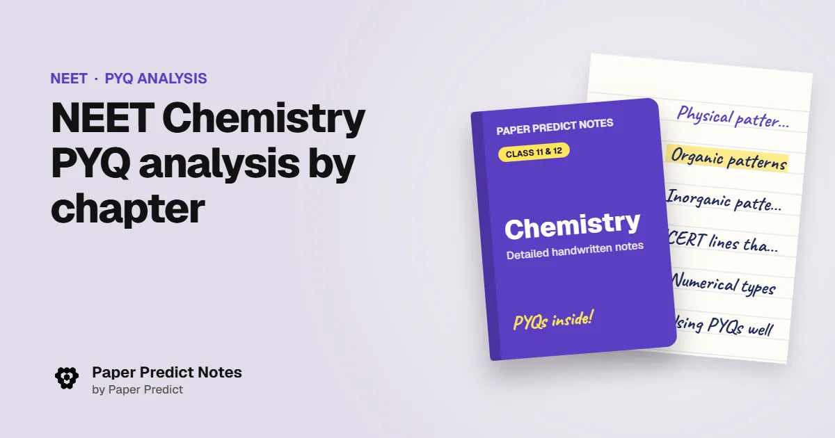 NEET Chemistry PYQ analysis by chapter — Paper Predict Notes