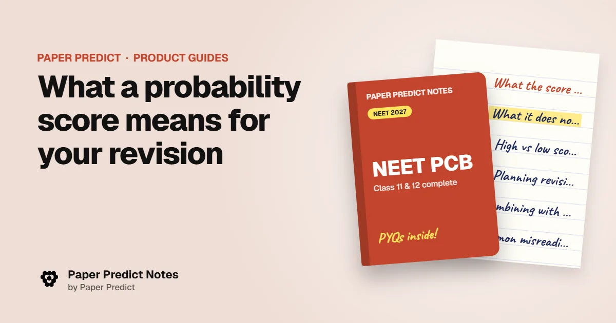 What a probability score means for your revision — Paper Predict Notes
