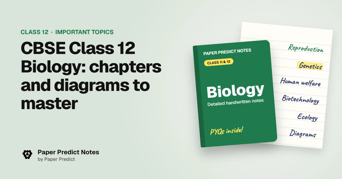 CBSE Class 12 Biology: chapters and diagrams to master — Paper Predict Notes