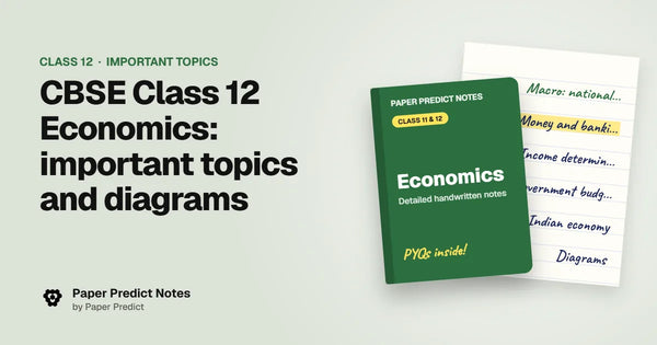 CBSE Class 12 Economics: important topics and diagrams — Paper Predict Notes