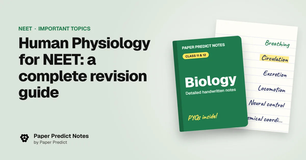 Human Physiology for NEET: a complete revision guide — Paper Predict Notes
