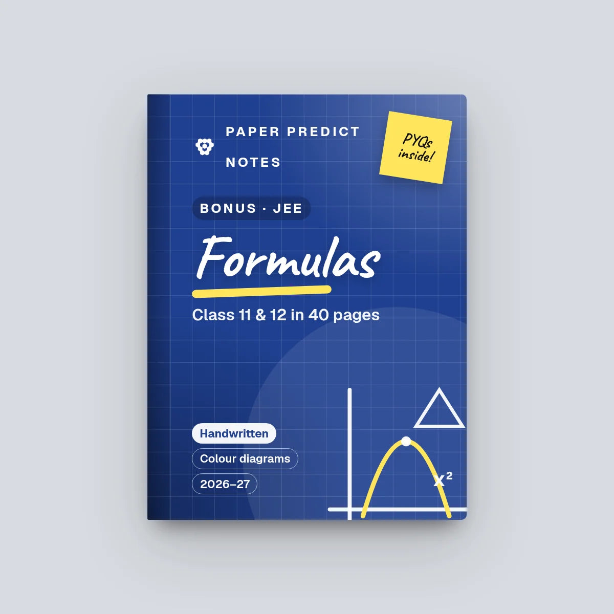 JEE Formula Booklet — Paper Predict Notes cover
